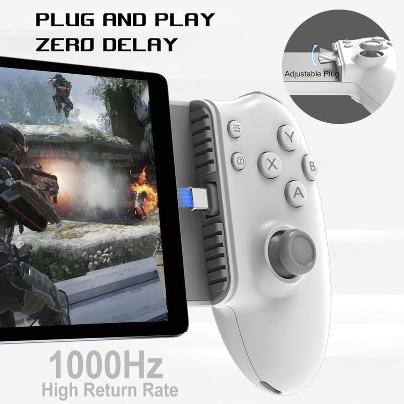 arVin USB C Mobile Gaming Controller for iPad/Tablet(Within 6.7-11 in) USB-C Gamepad with Hall Joysticks/Hall Trigger/Turbo/Back keys, Remote Play for PS5/PS4/Xbox/PC Consoles, Cloud Game, Emulator - Image 5
